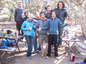 At the North Rim Campground, we share an impromptu meeting with Colorado College students, new and elderly...